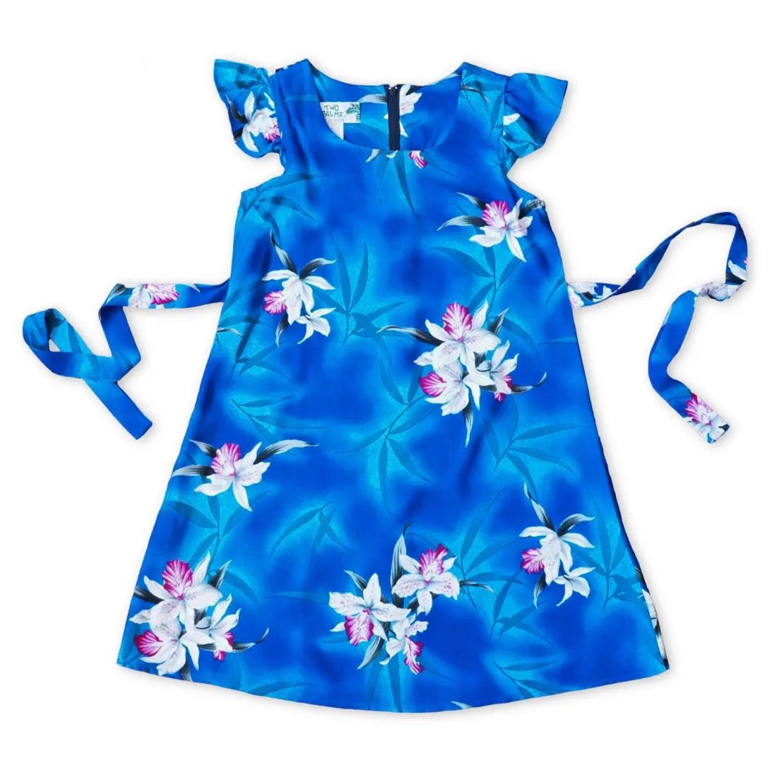 Poipu Blue Hawaiian Girl Rayon Dress