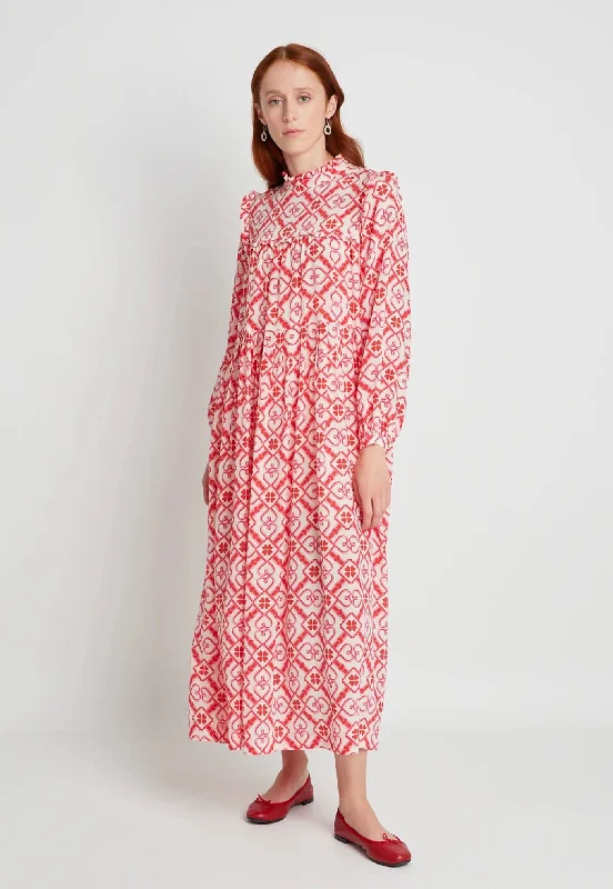 Love Is All Around Dress - Cream Hearts