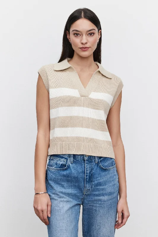 MARIETTE SWEATER VEST Iron Safe Non-Iron Wrinkle Free