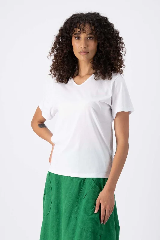 Merci Beaucoup T-Shirt White in Cotton Jersey