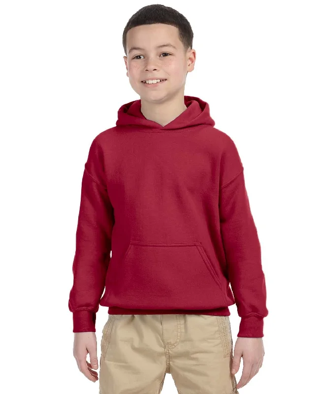 Gildan Youth Lightweight 50/50 Hoodie | Cardinal Red Hoodie with Puffed Sleeves Voluminous Trendy Gildan Youth Lightweight 50/50 Hoodie | Cardinal Red Hoodie with Puffed Sleeves Voluminous Trendy
