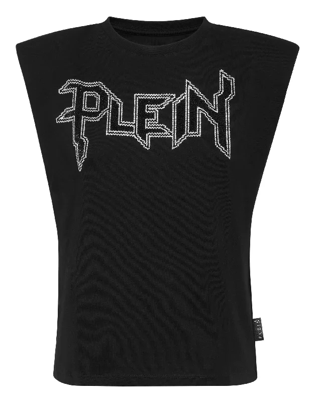 Padded Shoulder Tank Top Iconic Plein vintage tank top