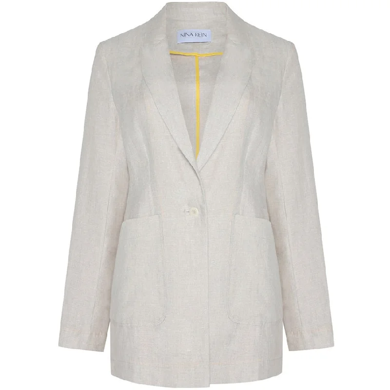 ORGANIC LINEN BLAZER Women's Trendy Jacket