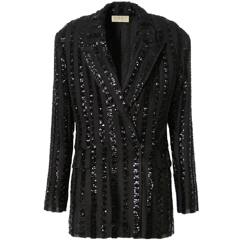 SEQUIN BLAZER "ESTRELLA" IN BLACK Women's Luxurious Jacket