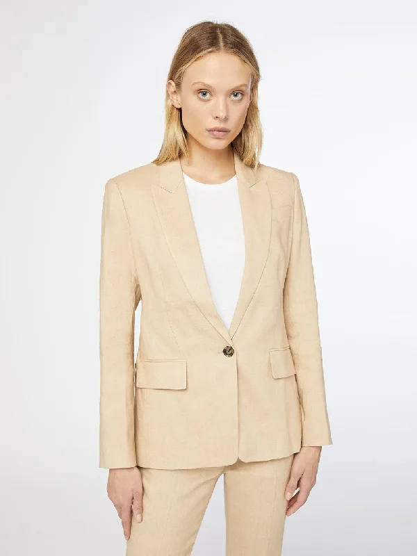 Single Breasted Blazer -- Sand Women's Fashion Blazer