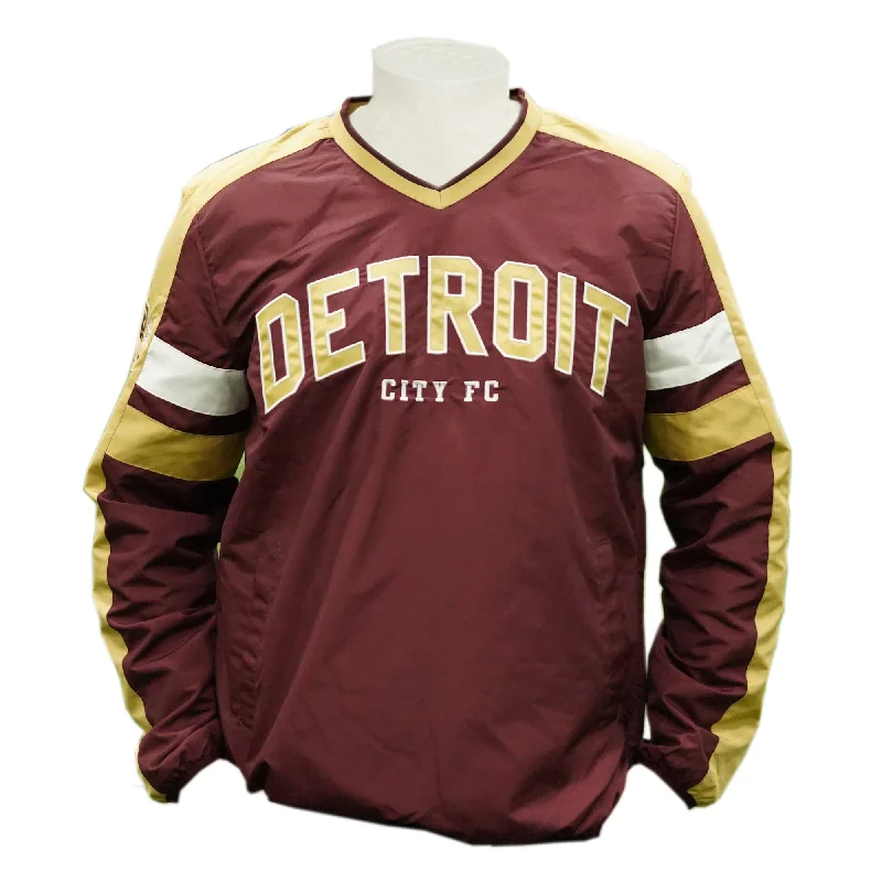 DCFC Pullover Windbreaker- Maroon Turtleneck Warm Pullover