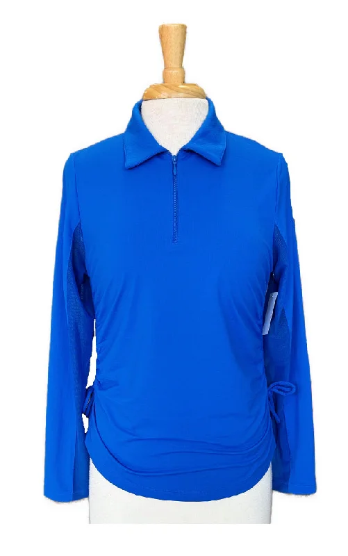 Ibkul Royal Blue Women's Golf Pullover w/Logo Size M High Neck Pullover
