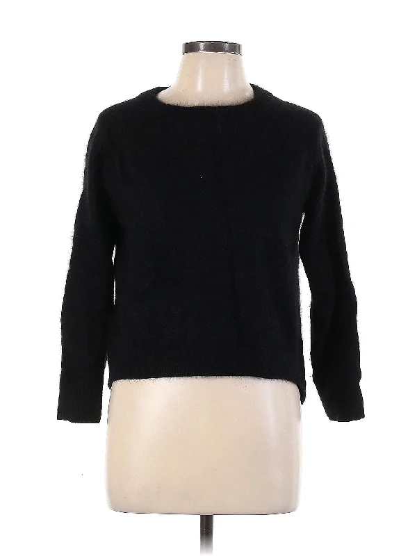 Wool Pullover Sweater Notched Neck Pullover